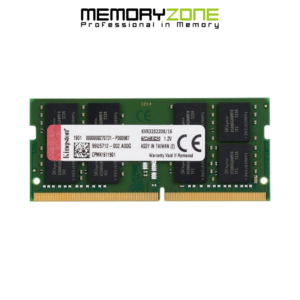 Ram laptop kingston ddr4 16gb 3200mhz 1.2v kvr32s22d8/16