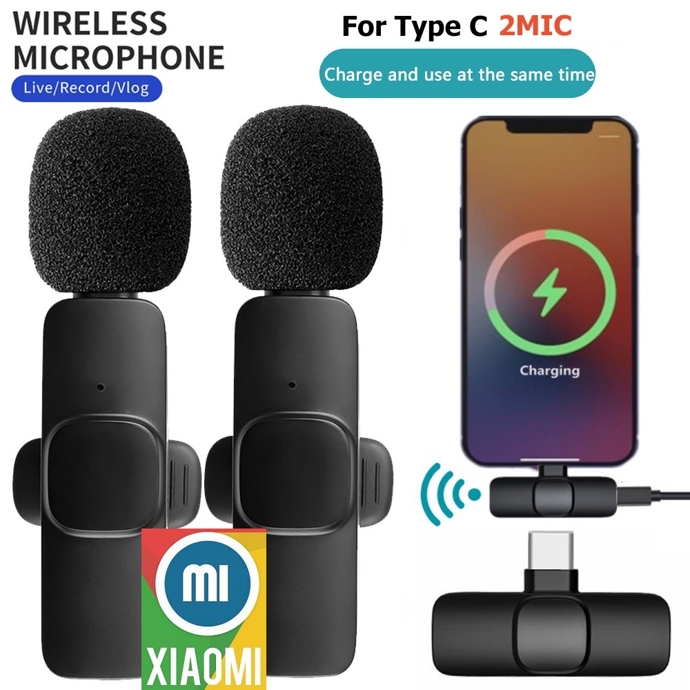 LazMall SALE Xiaomi Chính Hãng Hộp 2 Micro Thu Âm Không Dây K9 Cổng Type-C Quay Video, Livestream, Khử Tiếng Ồn, Lọc Âm Chuyên Nghiệp Kết Nối Ổn Định, Bắt Nhạy: Nhảy Tần Thích Ứng, Chống Nhiễu Mạnh, Tín Hiệu Ổn Định, Khoảng Cách Xa> 20m.