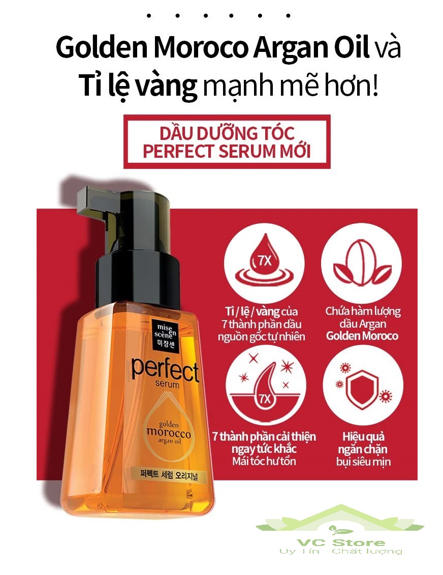 Dầu dưỡng tóc jckoo mise en scène perfect serum original 80ml - mẫu mới