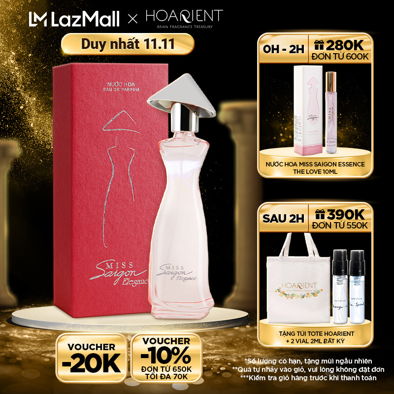 Nước hoa nữ miss saigon elegance n3 -hộp màu đỏ 50ml