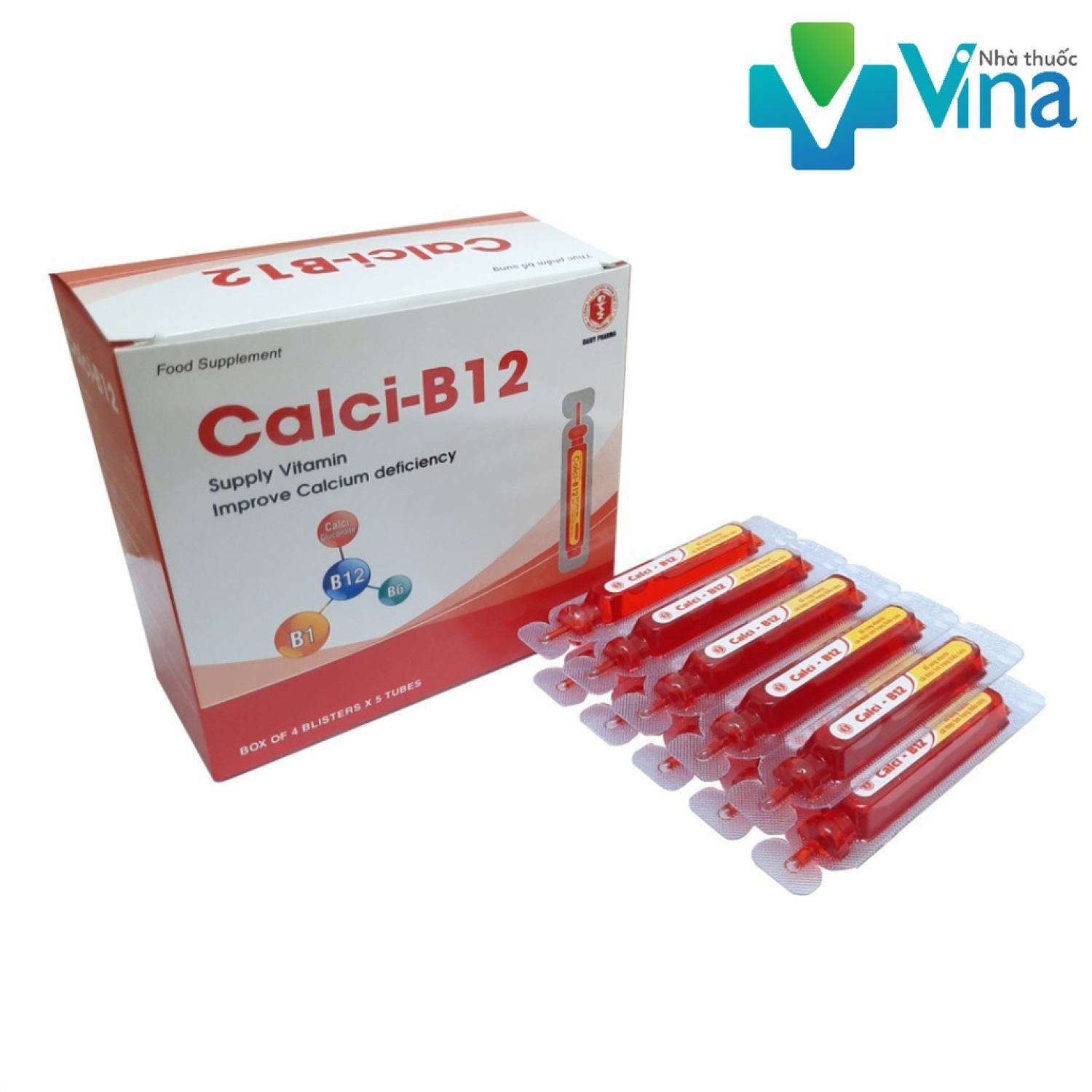 Calci-B12 hộp 20 ống 10ml - Bổ sung vitamin