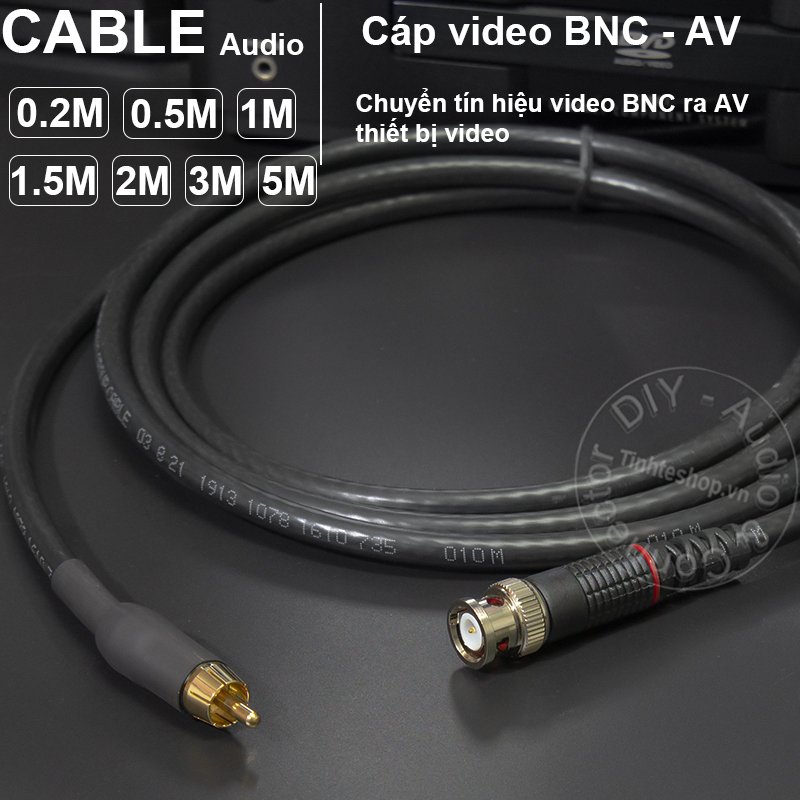 Cáp bnc sang av diy 0.2 đến 5 mét - dây av sang bnc
