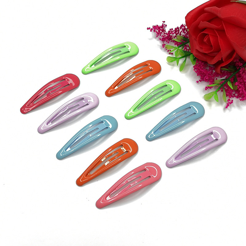 Set 10 cái bấm tóc cho bạn gái cho bé gái nhọn, kẹp bấm tóc mái màu bóng