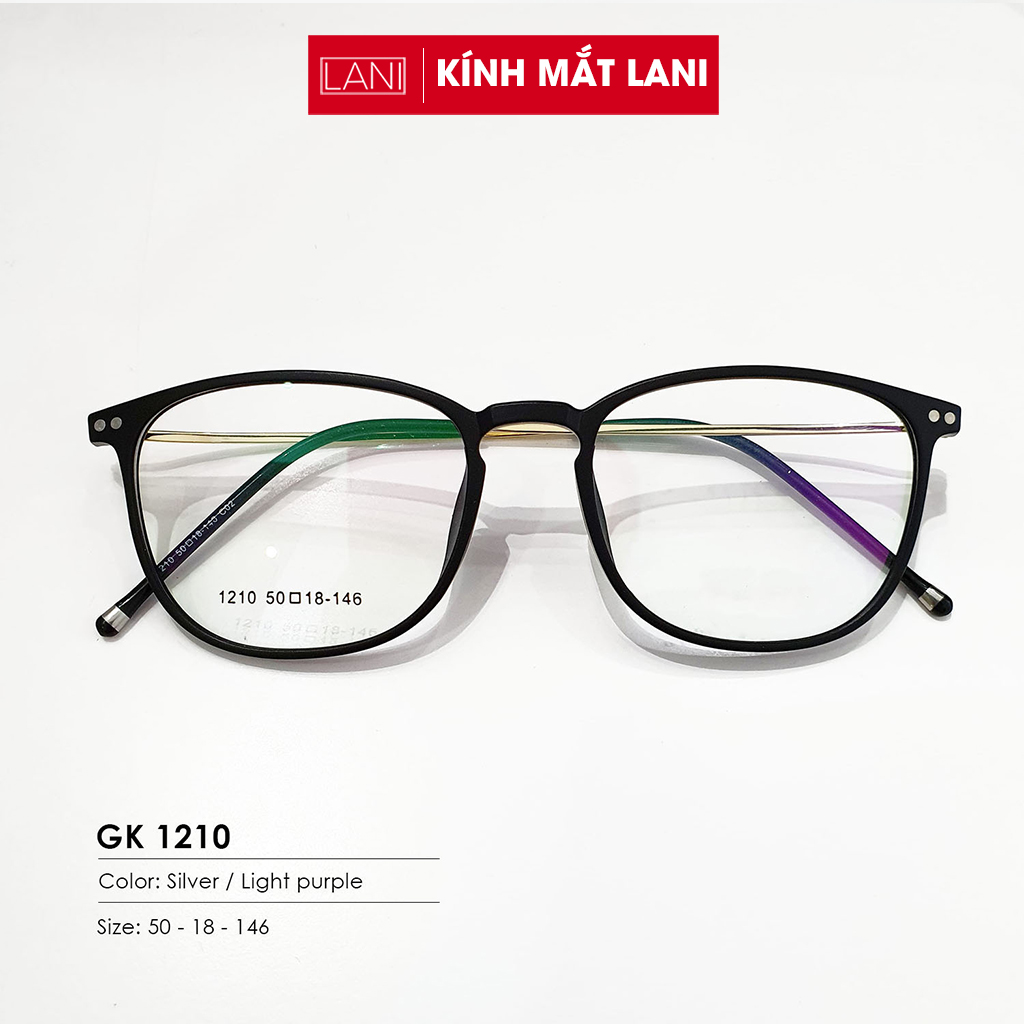 Gọng kính cận dáng bầu thép không gỉ Lani 1210 - Nhận lắp mắt kính theo yêu cầu