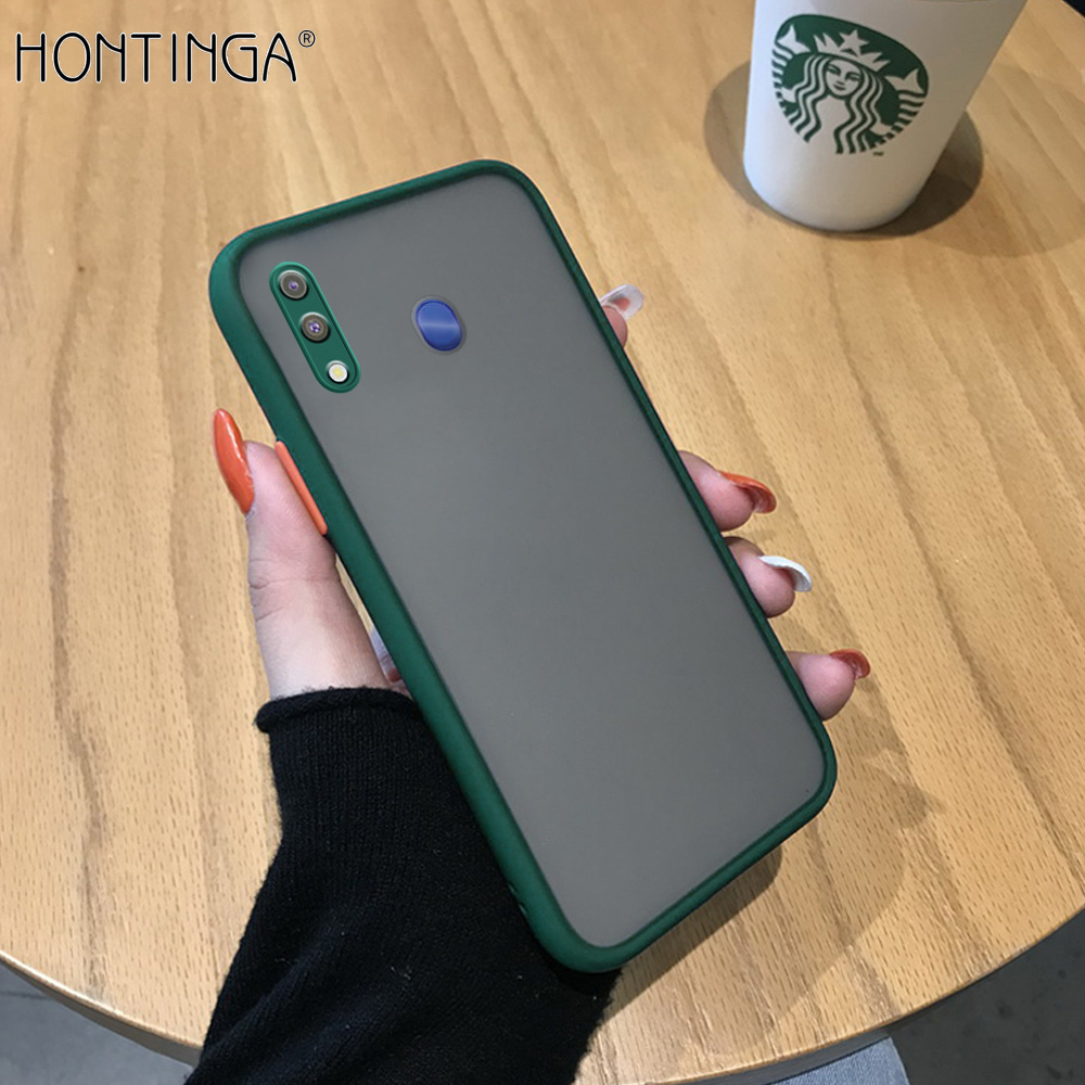 Ốp Honinga Cho Ốp Samsung Galaxy M20 Ốp Lưng Cứng Trong Suốt Mờ Cảm Giác Da Siêu Mỏng Ốp Điện Thoại Bọc Toàn Bộ Cạnh Silicon Mềm Ốp Cứng Cho Bé Gái, Dành Cho Bé Trai
