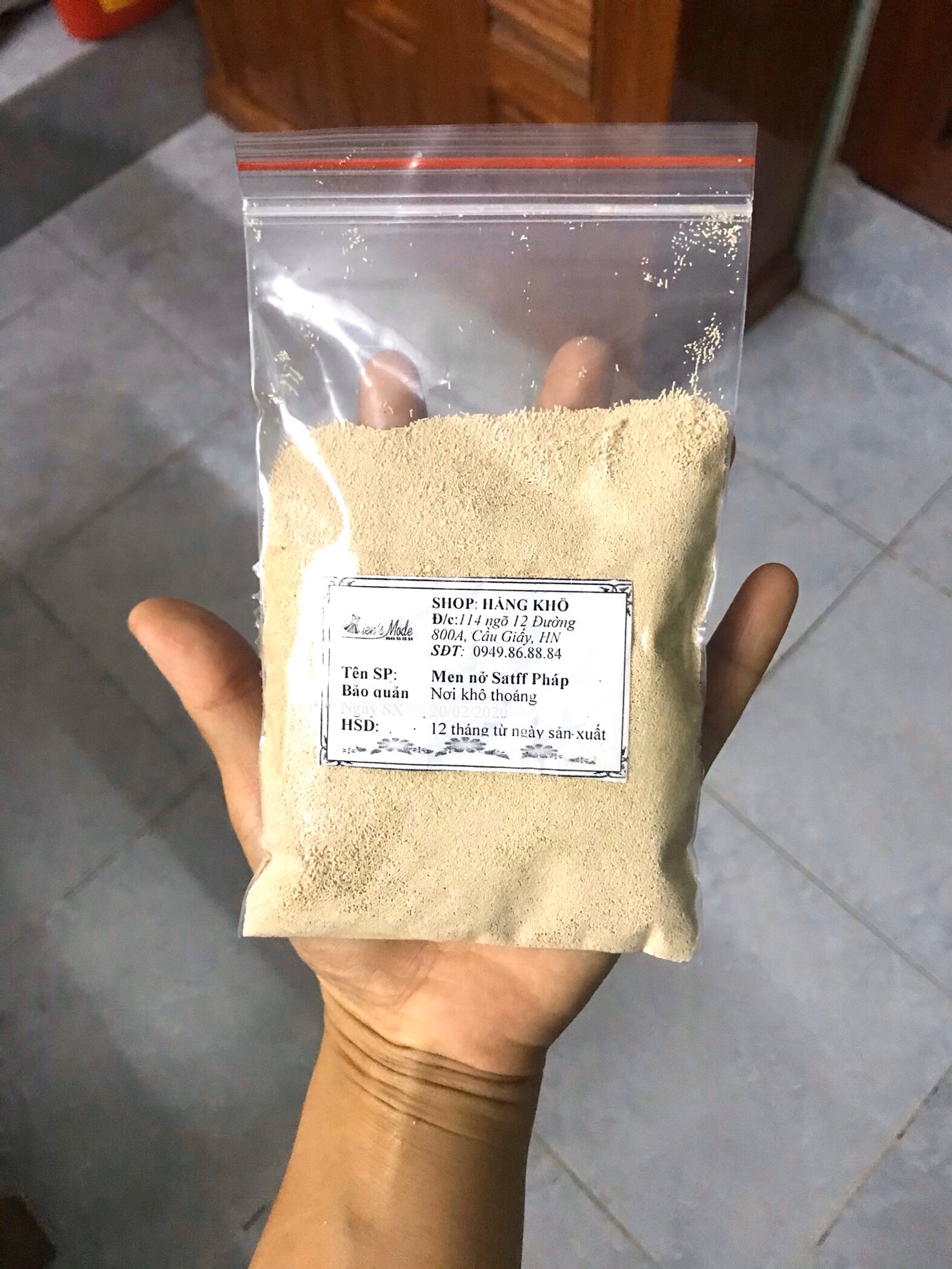 100gr Men nở Saf Instant Pháp bán lẻ