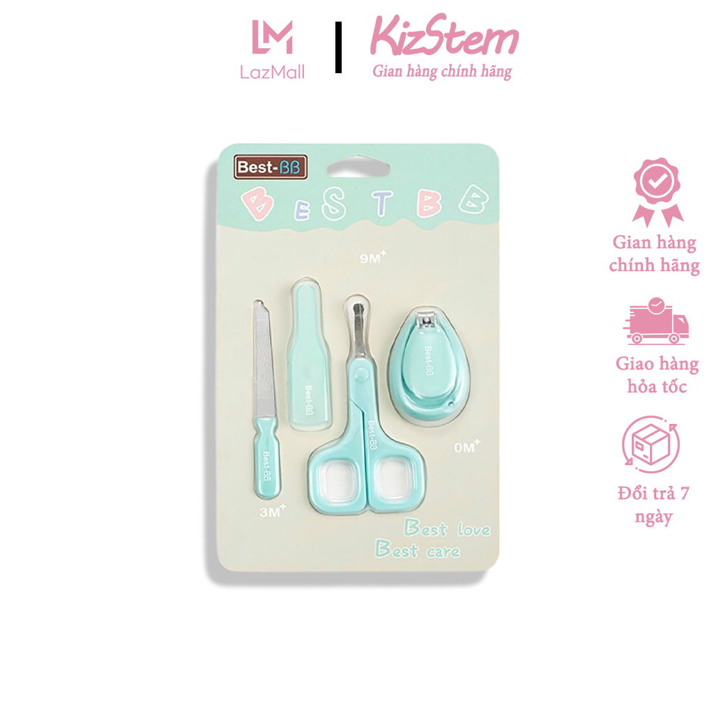 Bộ bấm móng tay silicon chống chảy máu cho bé KizStem