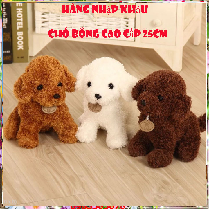 Gấu bông chó nhồi bông cao cấp thú bông hàng nhập khẩu 25cm chọn phân loại