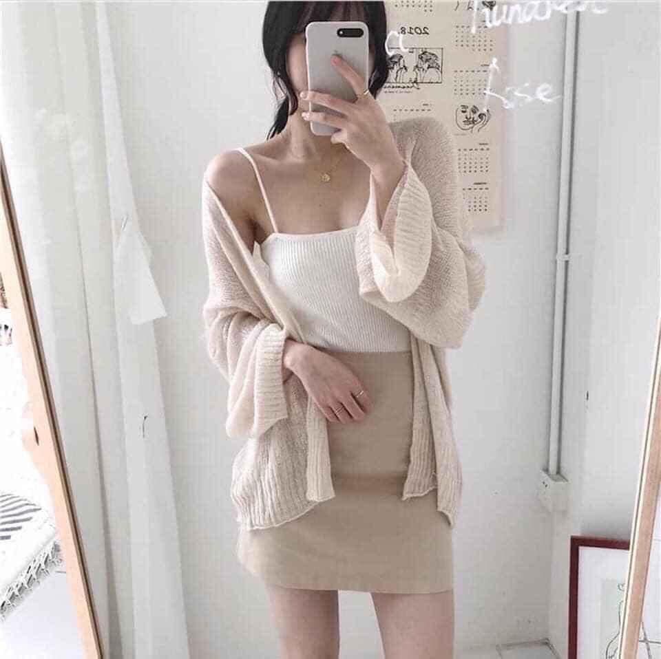 Áo khoác cardigan mỏng đi biển