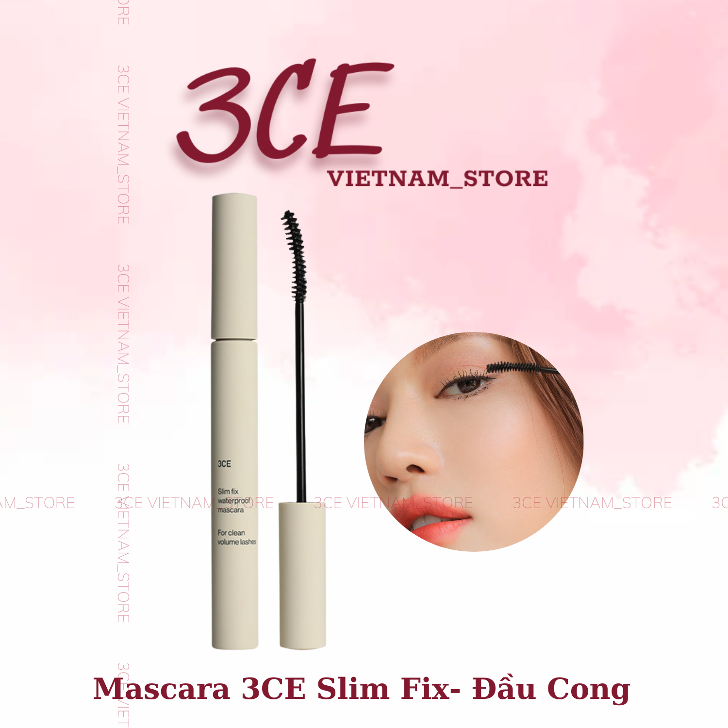 Mascara Chuốt Mi 3CE Slim Fix & Super Slim Waterproof Mascara