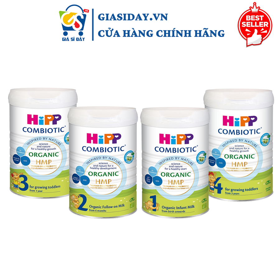 (Date 2024) Sữa HiPP Organic Combiotic Số 1,2,3,4 800g - Sữa Bột Công Thức HiPP