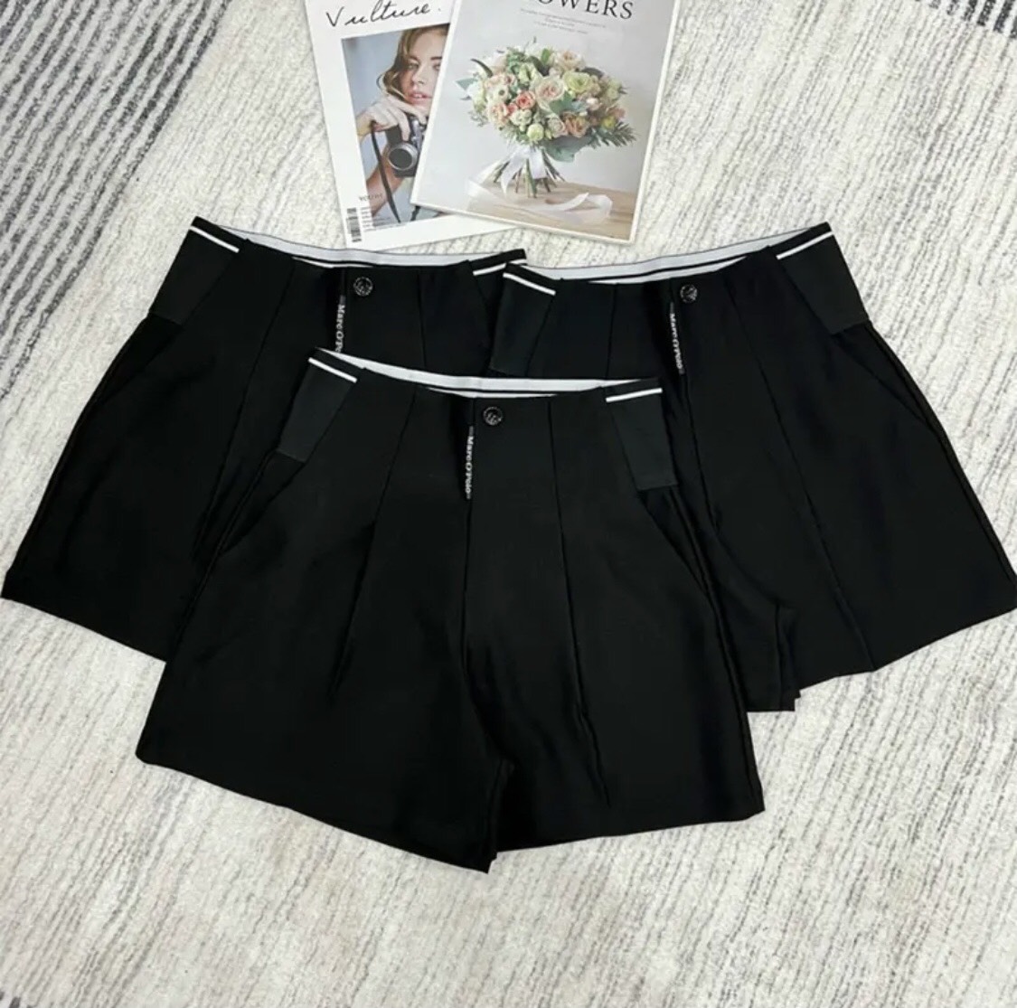 Quần short lưng cao chất umi hàn cạp to 10cm định hình gen bụng