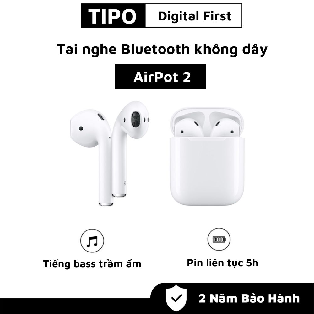 Tai Nghe Bluetooth Không Dây AirPot 2 Không Dây Full Chức Năng Dùng Cho