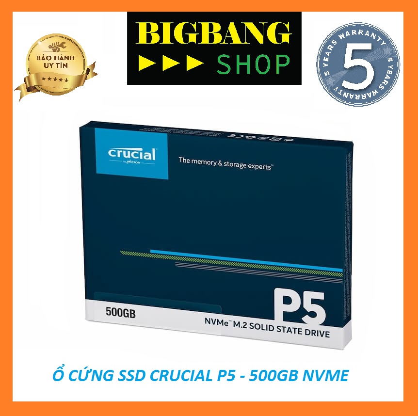 Ổ cứng ssd laptop crucial p5 500gb - nvme pcie gen 3x4