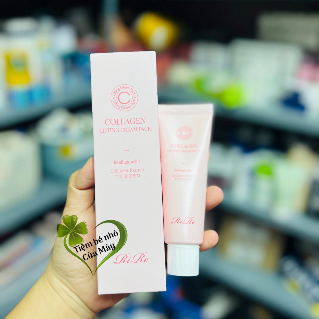 Mặt nạ tươi thuần chay nâng cơ sáng da Collagen Lifting Cream Pack RIRE 50G