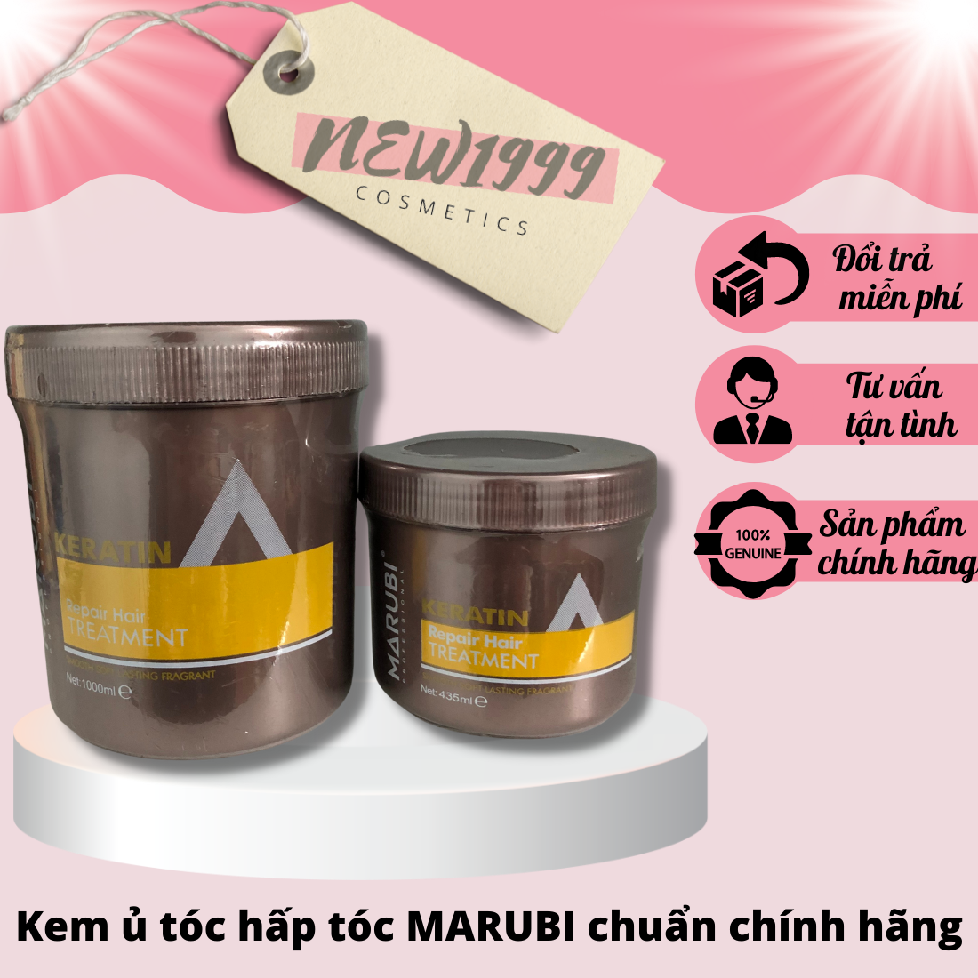 Ủ tóc Keratin Marubi Treatment dầu xả mượt tóc kem ủ tóc 435ml và 1000ml