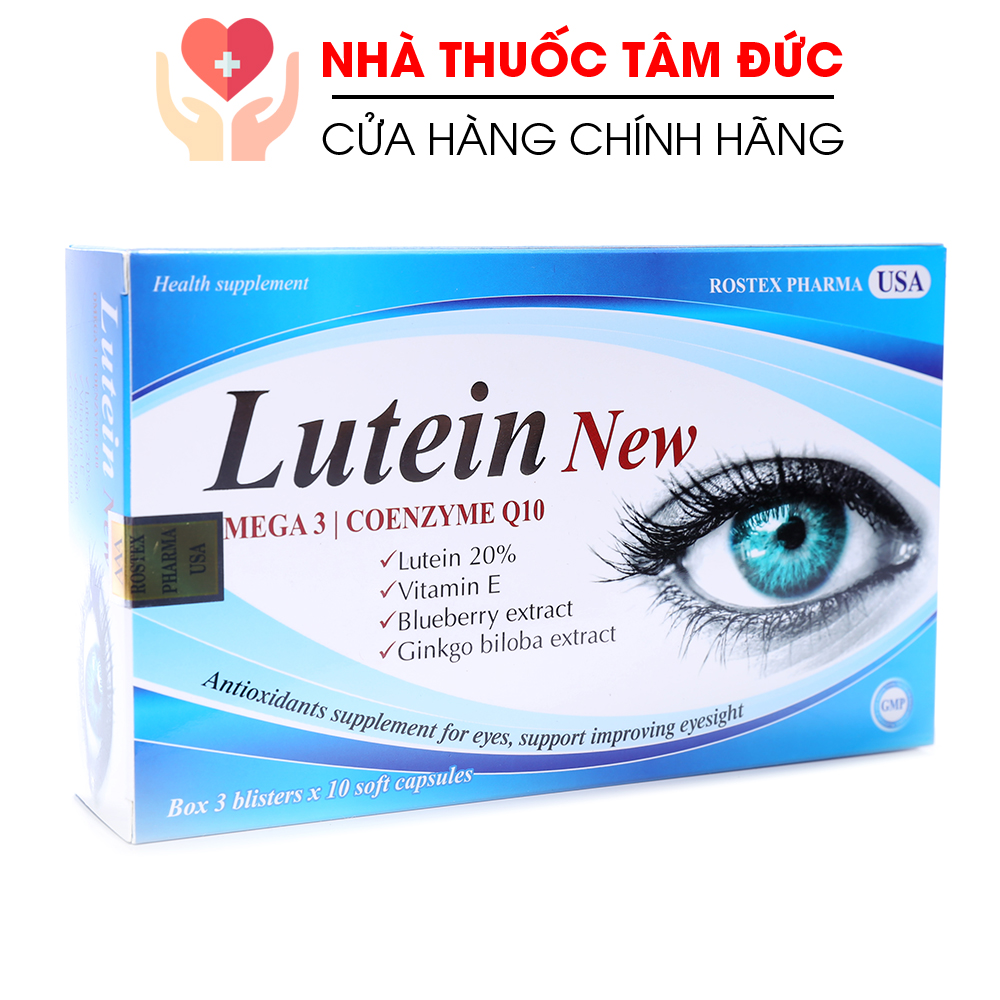 [HCM]Viên uống bổ mắt Lutein New Omega 3 giảm khô mắt mờ mắt mỏi mắt tăng cường thị lực - Hộp 30 viên