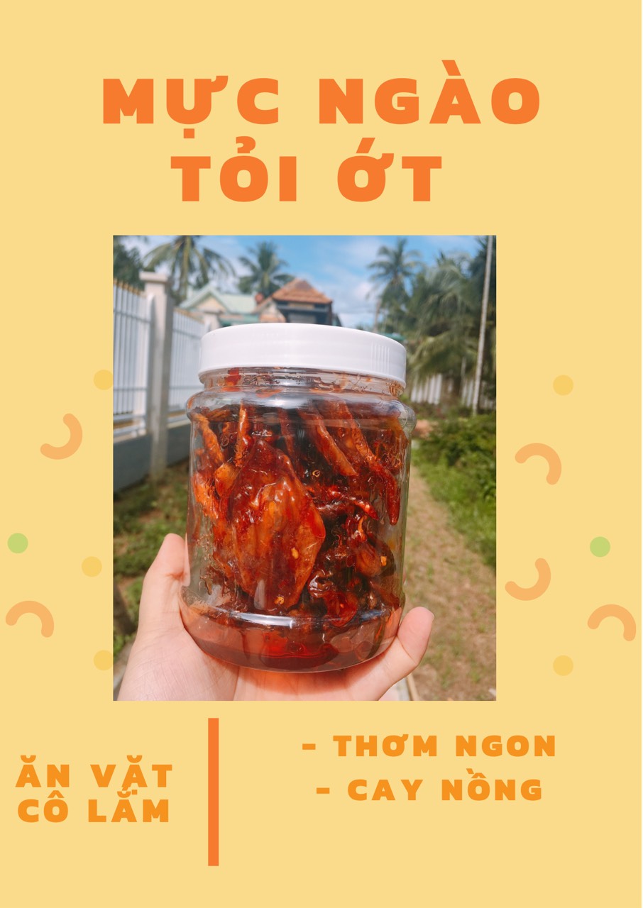Mực ngào tỏi ớt Bình Định thơm ngon giá rẻ hủ 250gr