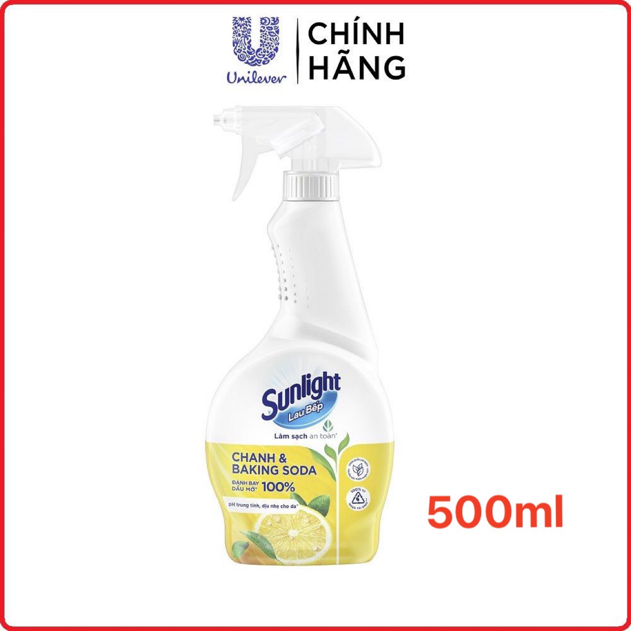 Nước lau bếp sunlight dạng chai xịt 500ml
