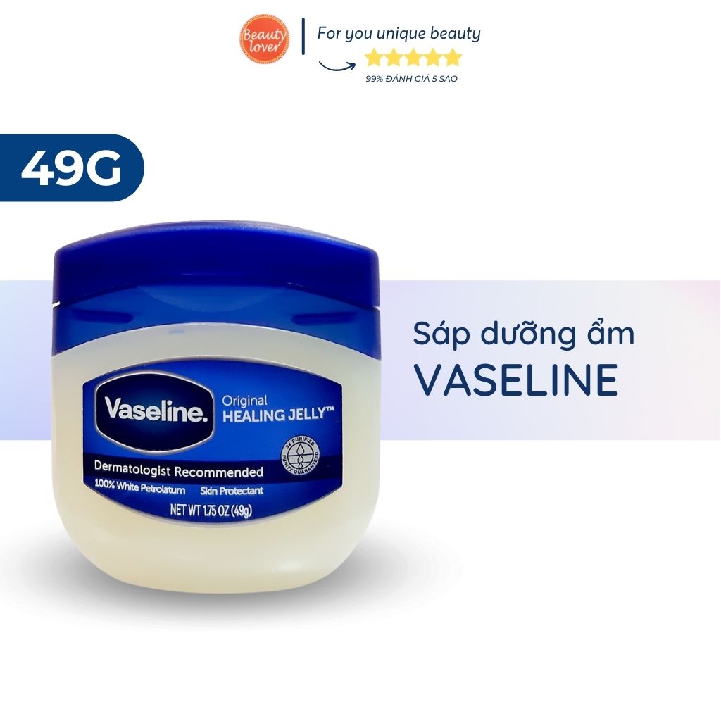 Sáp Dưỡng Ẩm Vaseline 50ml – Beauty Lover – Sáp Vaseline 49g Giảm Khô Da, Nứt Nẻ