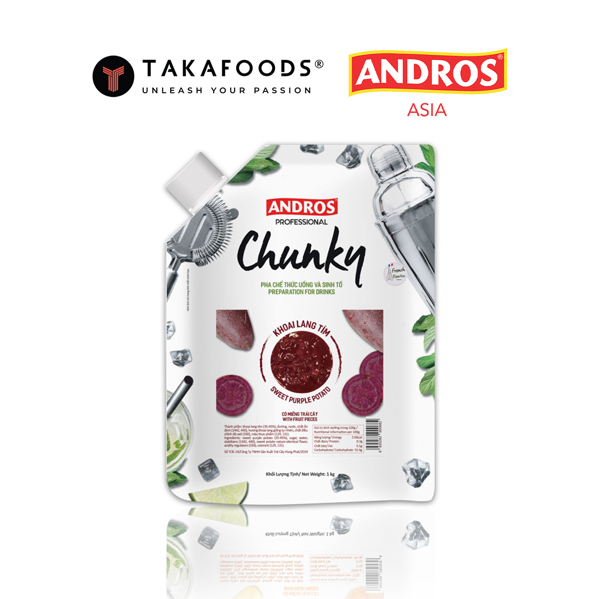 Mứt trái cây Chunky khoai lang tím bịch 1 kg. Hàng chính hãng công ty có sẵn giao ngay. Cung cấp số lượng lớn giá sỉ lẻ