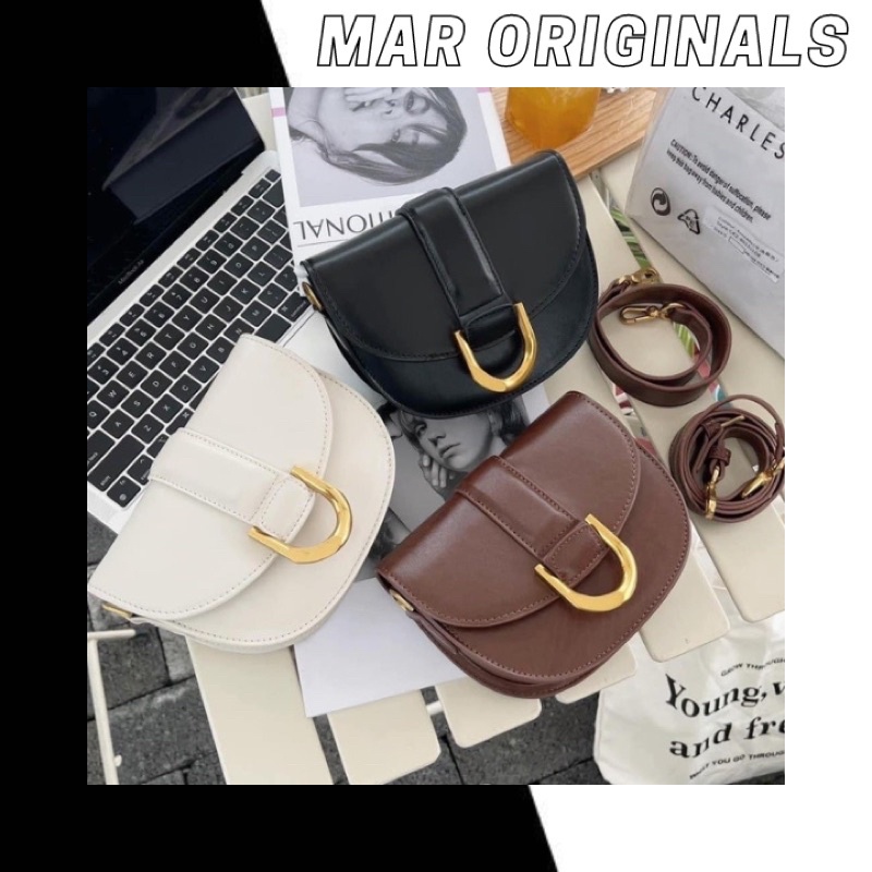 Túi xách nữ dáng bầu charles and keith đeo chéo đeo vai half-moon khoá móng ngựa 18cm ck2-80781412 mar originals store