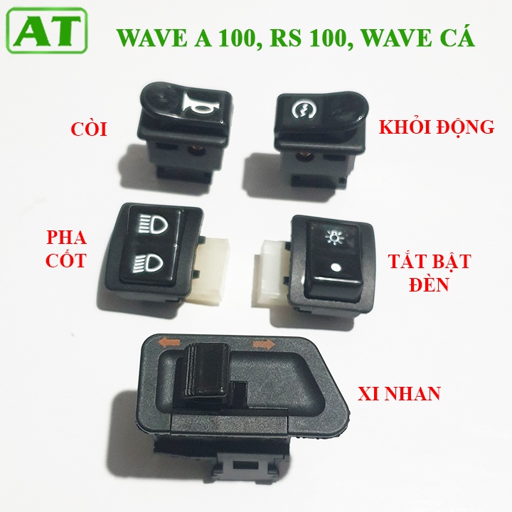 Bộ 5 nút công tắc xe wave a rs 100 wave cá