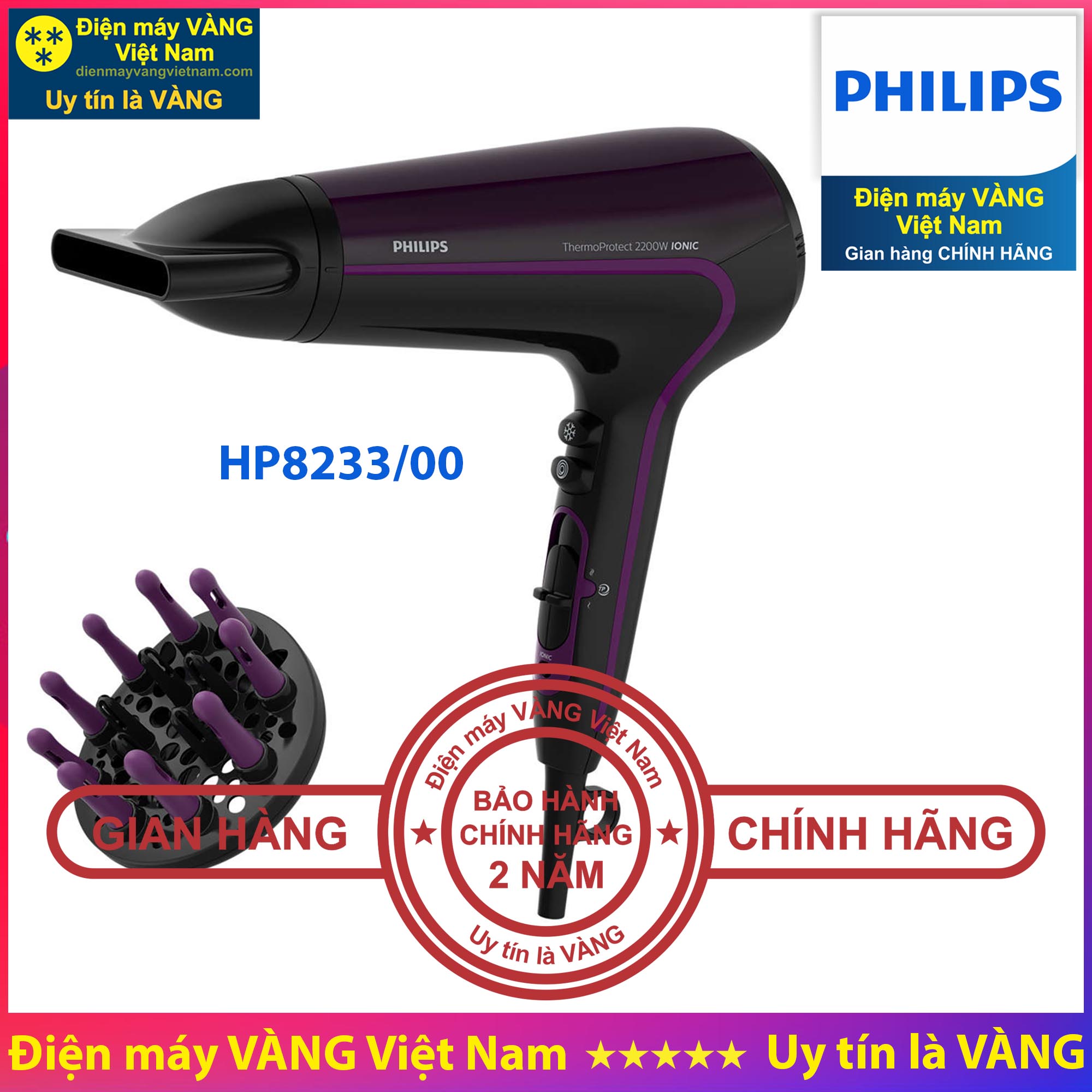 Máy sấy tóc cao cấp Philips HP8233 - Hàng chính hãng