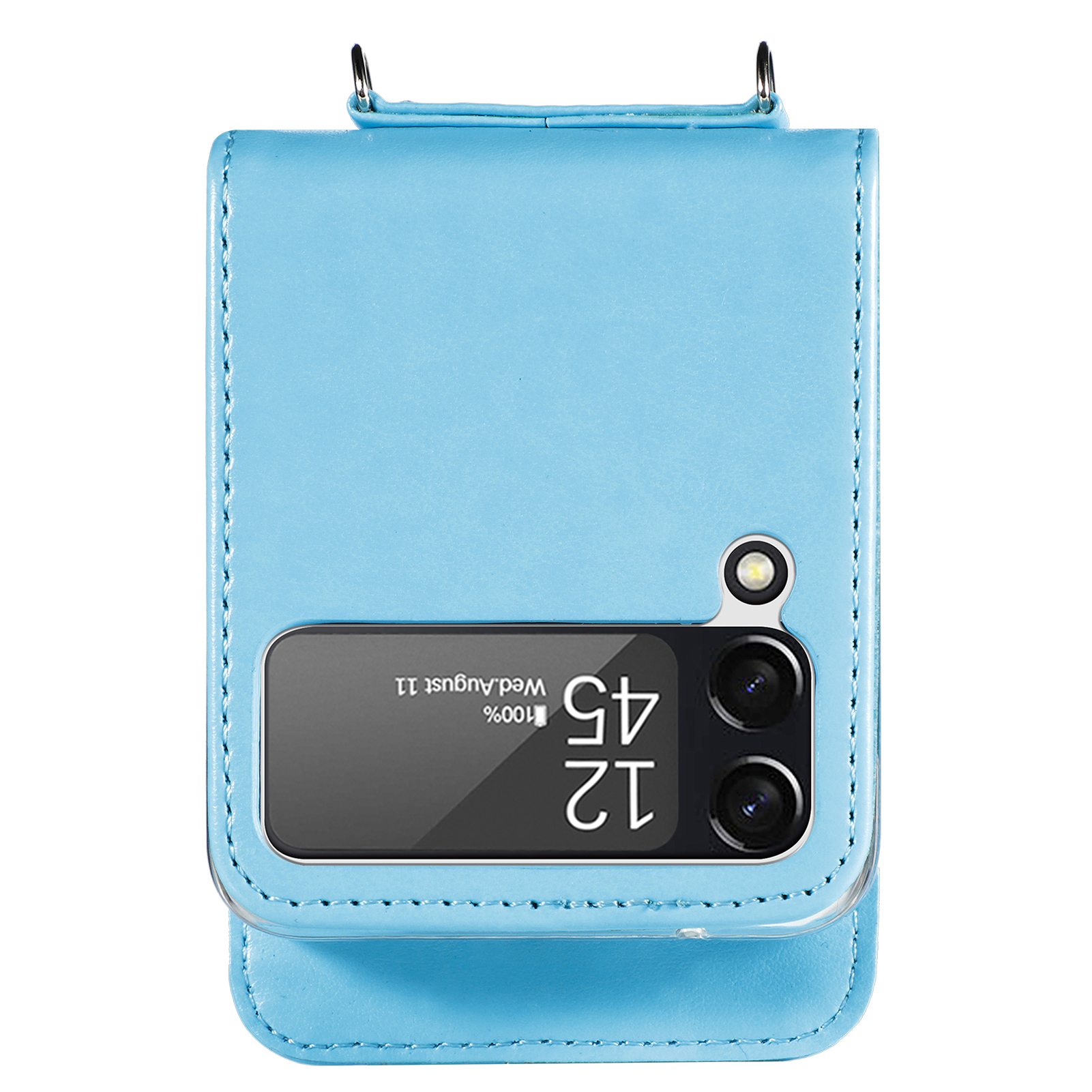 Ndnewf Fashion Bao da dạng ví thoải mái cho Samsung Galaxy Z Flip 4 FLIP4 Flip 3 Flip3 5 g Ốp gập điện thoại Học Giao hàng miễn phí