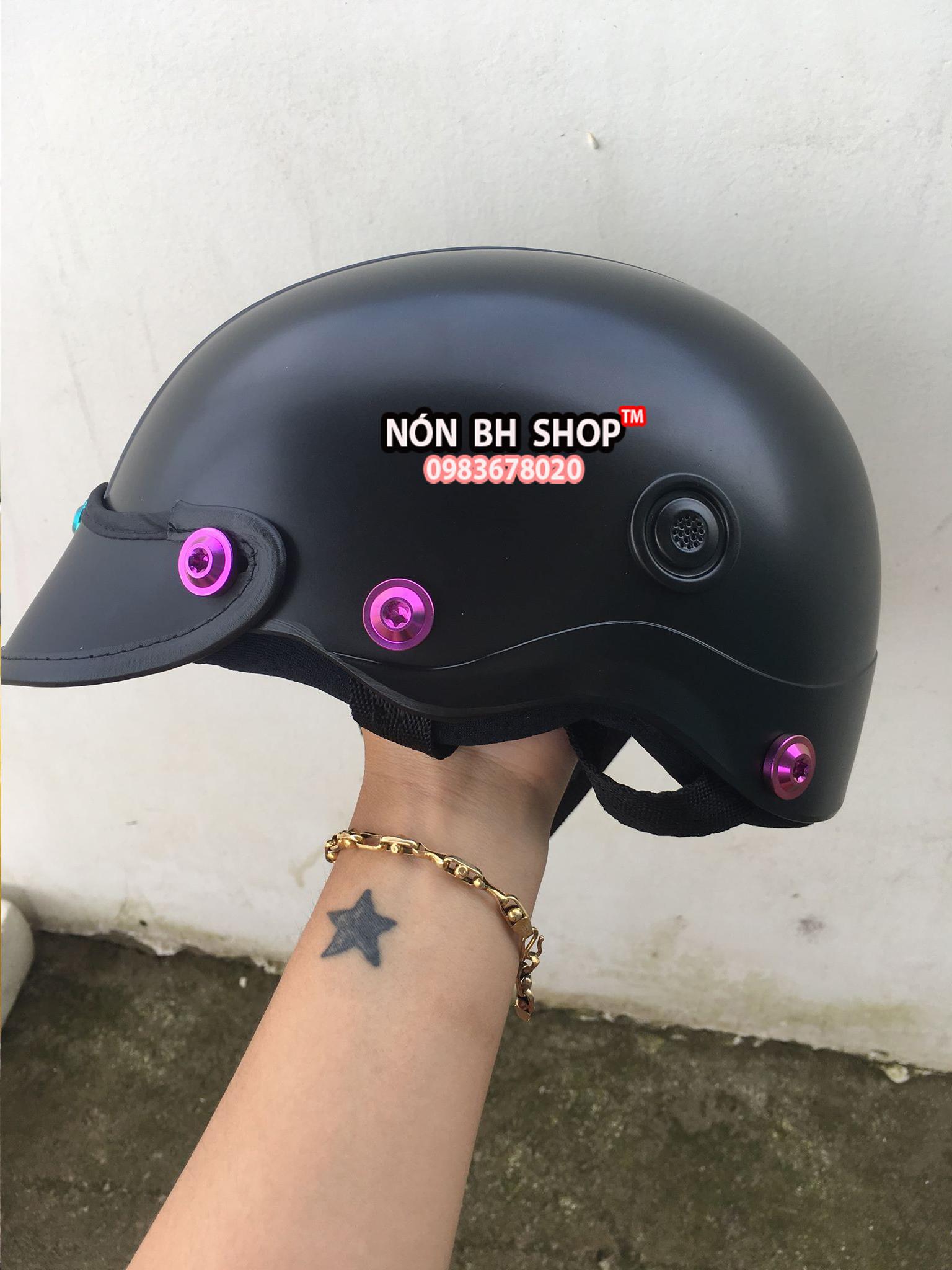 Nón Sơn Gắn Ốc Titan Gr5 ( 8 ốc titannium gr5 hồng )