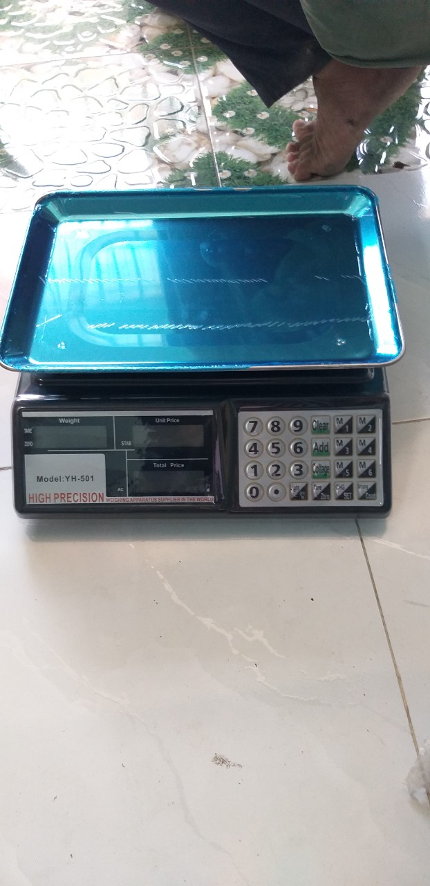 [HCM]Cân tính tiền mức cân 40kg dùng trong siêu thị cân điện tử tinh tiền 2 mặt hiển thị