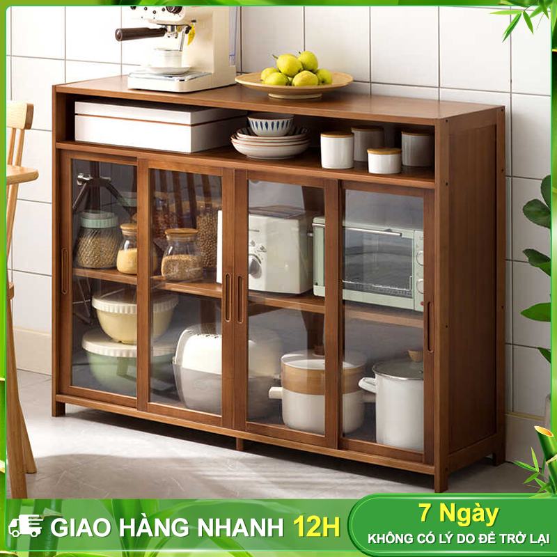 BOHO Cửa Kéo Tủ Bếp Để Đồ Gia Dụng Nhà Bếp Chất Tre Kệ Đa Năng Hàng Nhập Khẩu Chính Hãng Bảo Hành 12 Tháng