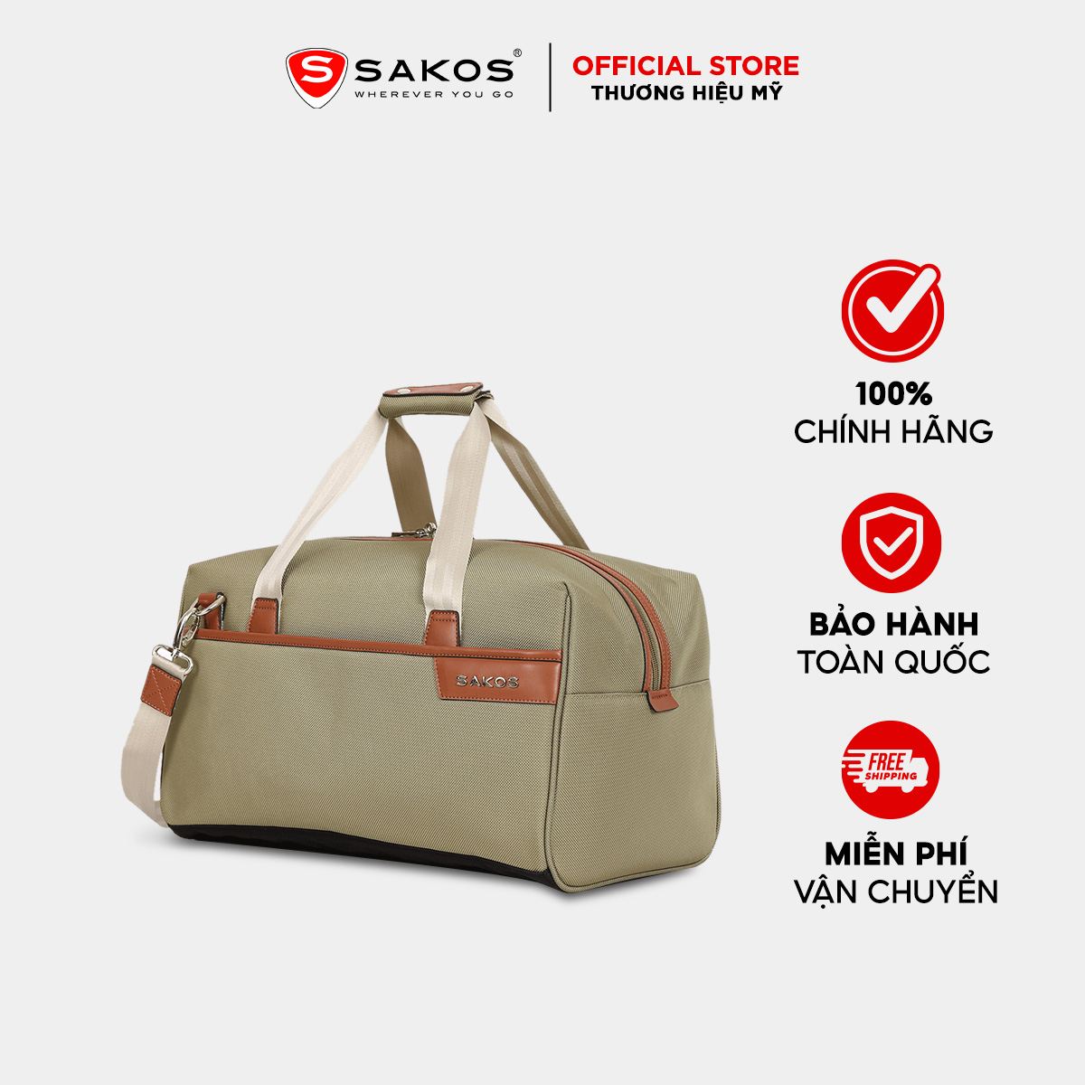  Túi du lịch phối da cao cấp SAKOS TREK  Size lớn  túi xách du lịch đa năng lịch lãm & đậm chất riêng 