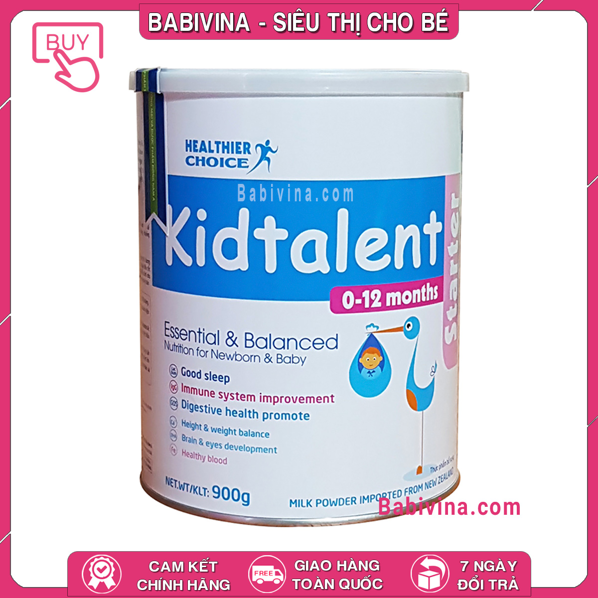 Sữa Bột Kidtalent Starter 900g Dinh Dưỡng Cân Đối, Đầy Đủ Cho Trẻ Từ 0