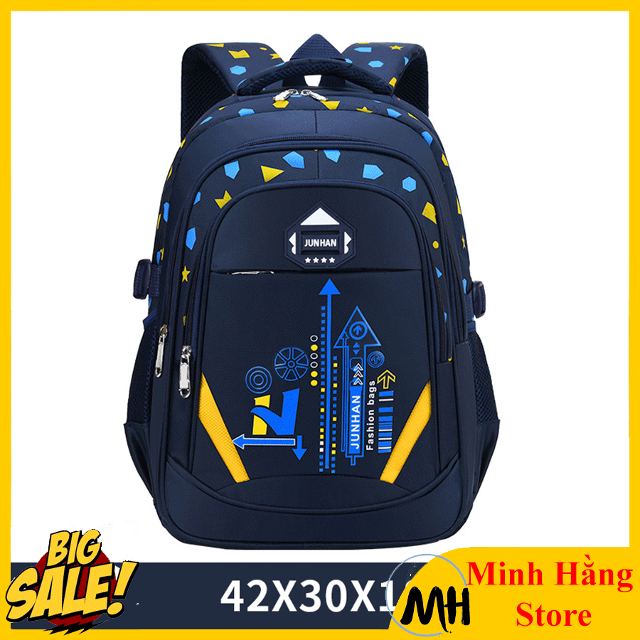 [Đủ Size- CAM KẾT HÀNG Y HÌNH-Xanh Đen] Ba lô đẹp cho học sinh cấp 1 cấp 2 hoặc nam nữ du lịch đi học thời trang chống thấm nước, Cặp sách cho bé trai và bé gái