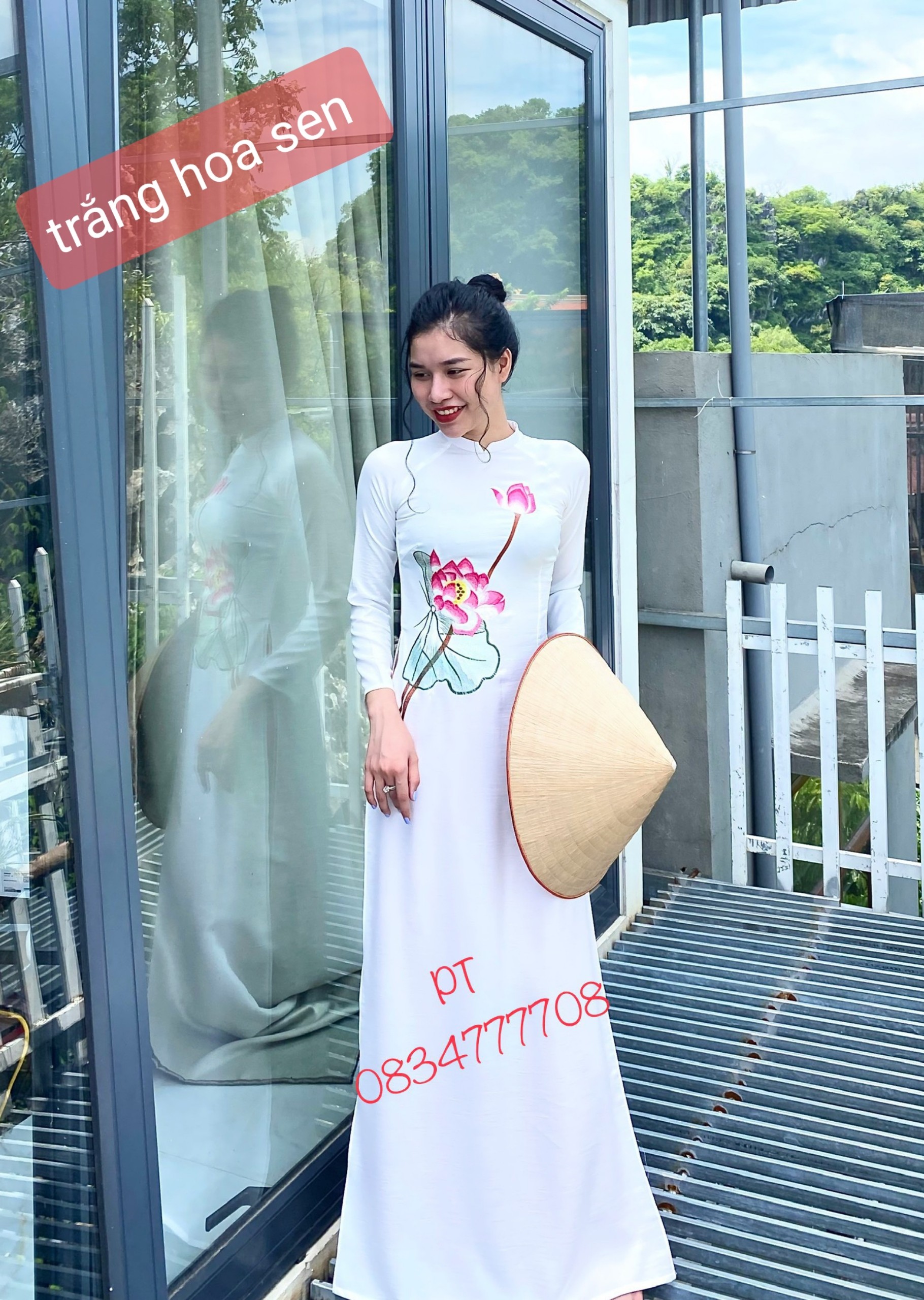 [Hàng Cao Cấp] Áo dài lụa Tây Thi có hoa thêu mềm, mịn, bay tà - Áo dài truyền thống đủ size S/M/L/XL/XXL/XXXL