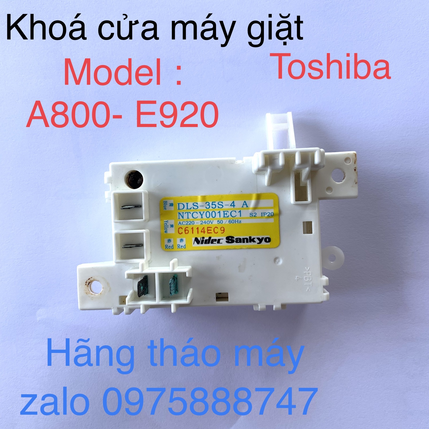 Khoá cửa máy giặt toshiba a800-e920