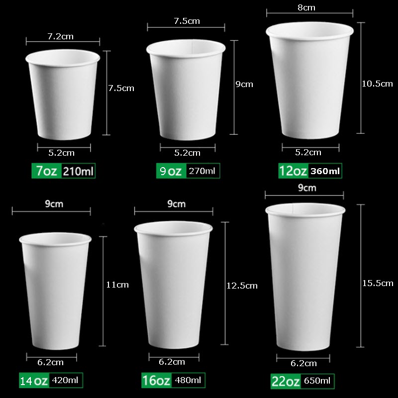 [HCM]Bộ 50 Ly giấy cốc giấy cao cấp chất lượng cao thân thiện môi trường và an toàn sử dụng dùng cho nóng – lạnh đều được (không biến đổi chất) - PYT