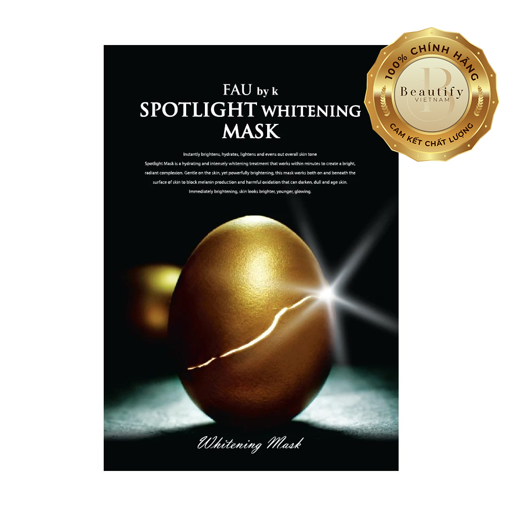 Mặt Nạ Dưỡng Trắng Da Chuyên Sâu FAU Spotlight Whitening Mask [Đen] 5 miếng/hộp