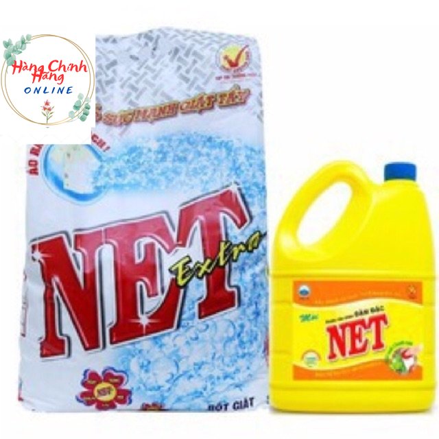 Bột giặt Net 5,5kg Extra Hương Hoa tặng chai NRC 400g trà xanh