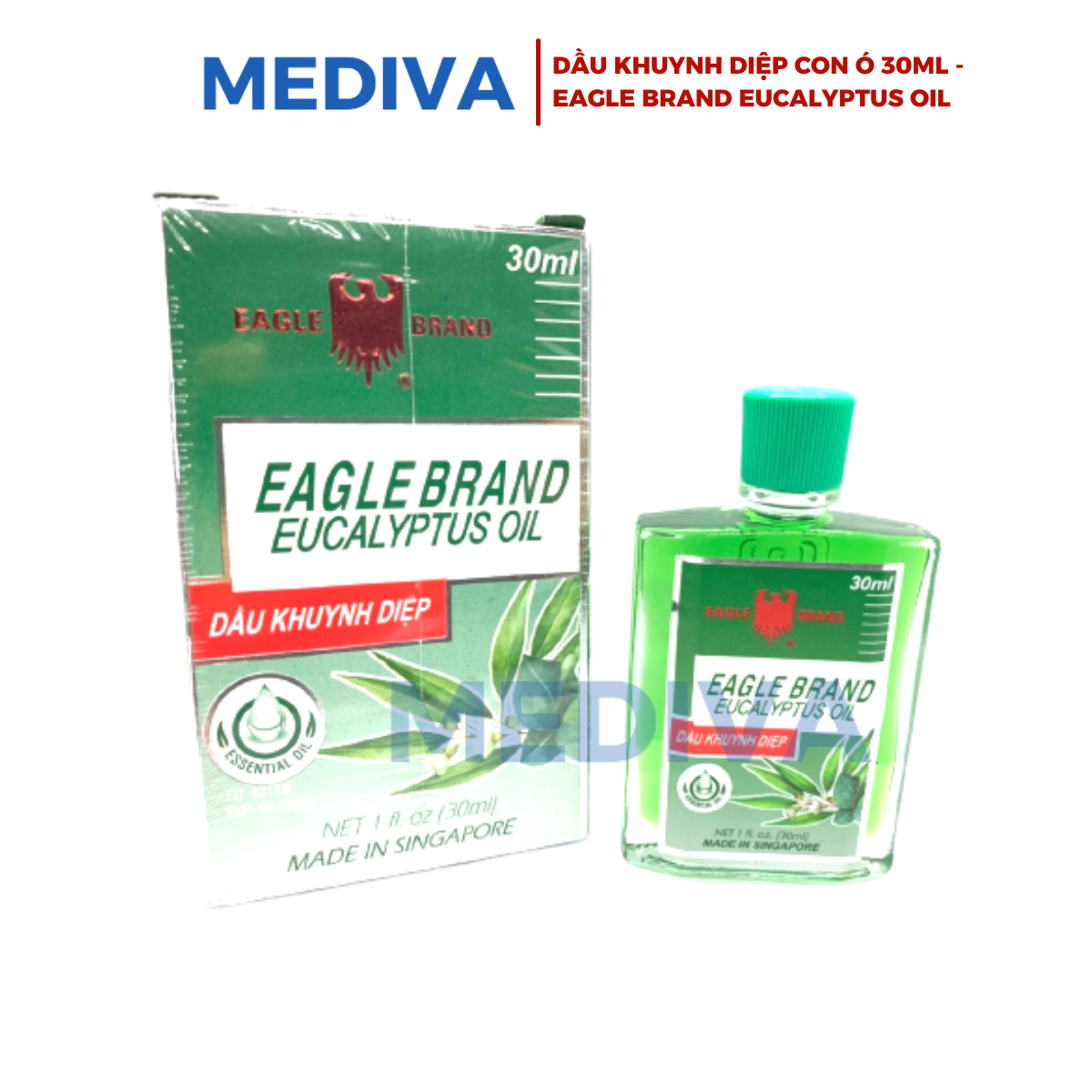Dầu Khuynh Diệp Con Ó Singapore - Eagle Brand Eucalyptus Oil 30ml
