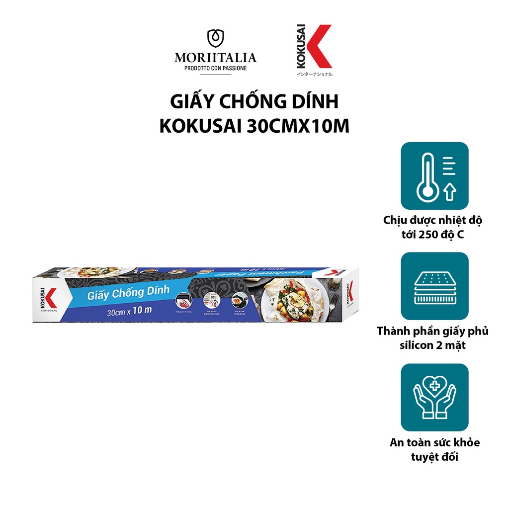 Giấy chống dính kokusai không thấm dầu, mịn, chống dính tốt moriitalia gcdd00004749