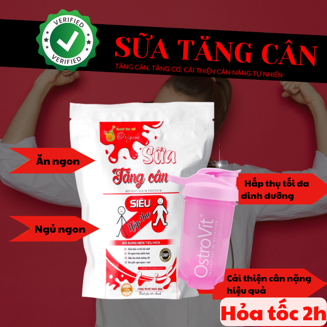 Sữa tăng cân siêu hạt origami hiệu quả cao cấp, lợi sữa, siêu hấp thụ cho người gầy 0.5kg