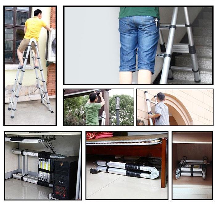 Thang nhôm rút chữ A Nikita công nghệ Nhật Bản cao 8m (AI80)