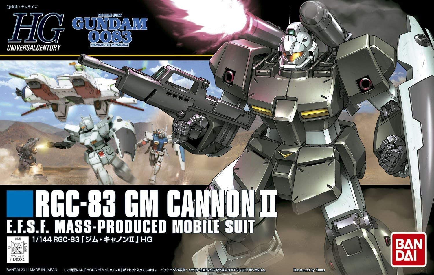 Mô hình gundam bandai hg 125 rgc-83 gm cannon ii 1/144 gundam 0083