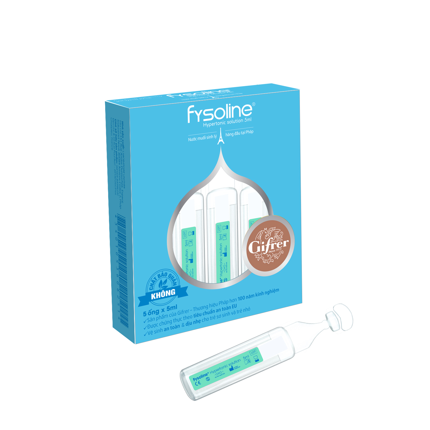 [Quà tặng] Fysoline Xanh 5 ống