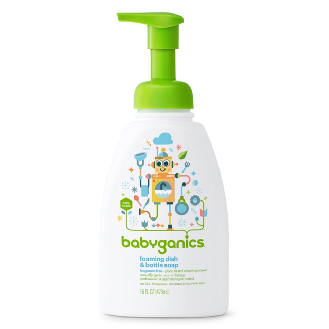 Nước rửa bình sữa babyganics 473ml- 946ml