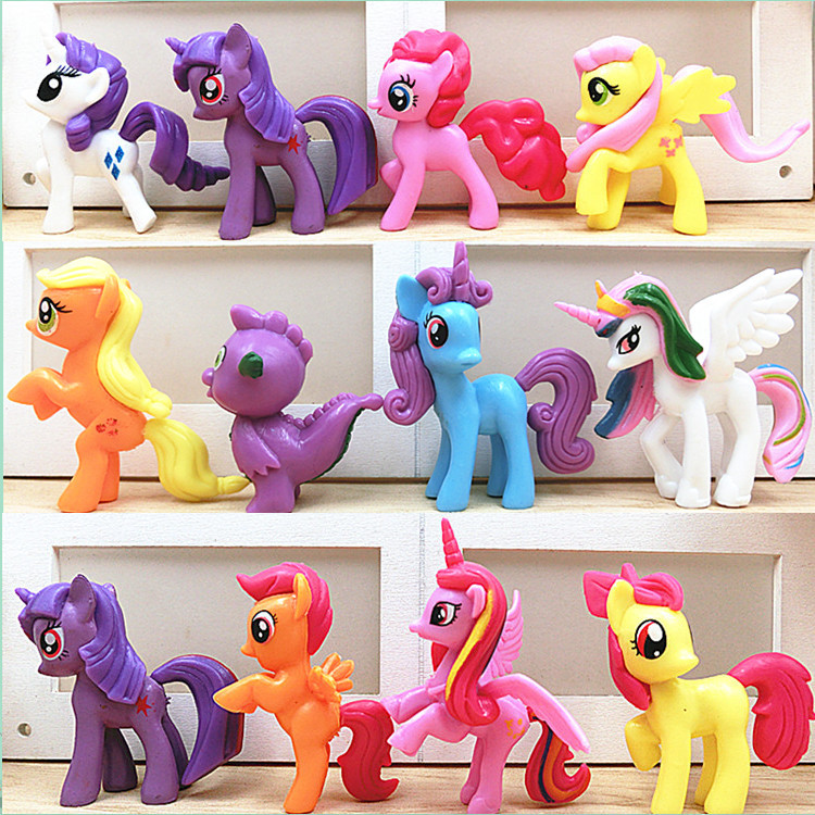 Bộ ngựa pony thiên thần 12 con ,loại to 7cm