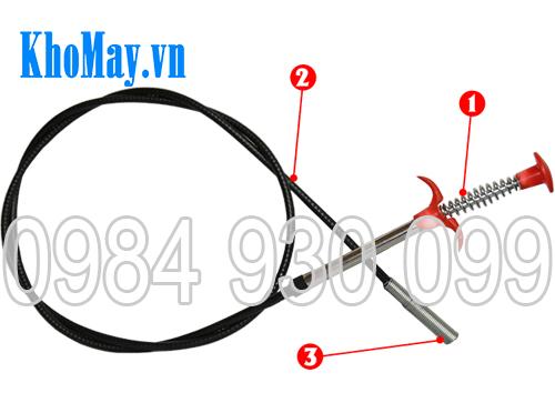 Dụng cụ dây thông tắc cống hiệu quả dạng kẹp gắp đa năng 3A - Loại 160cm