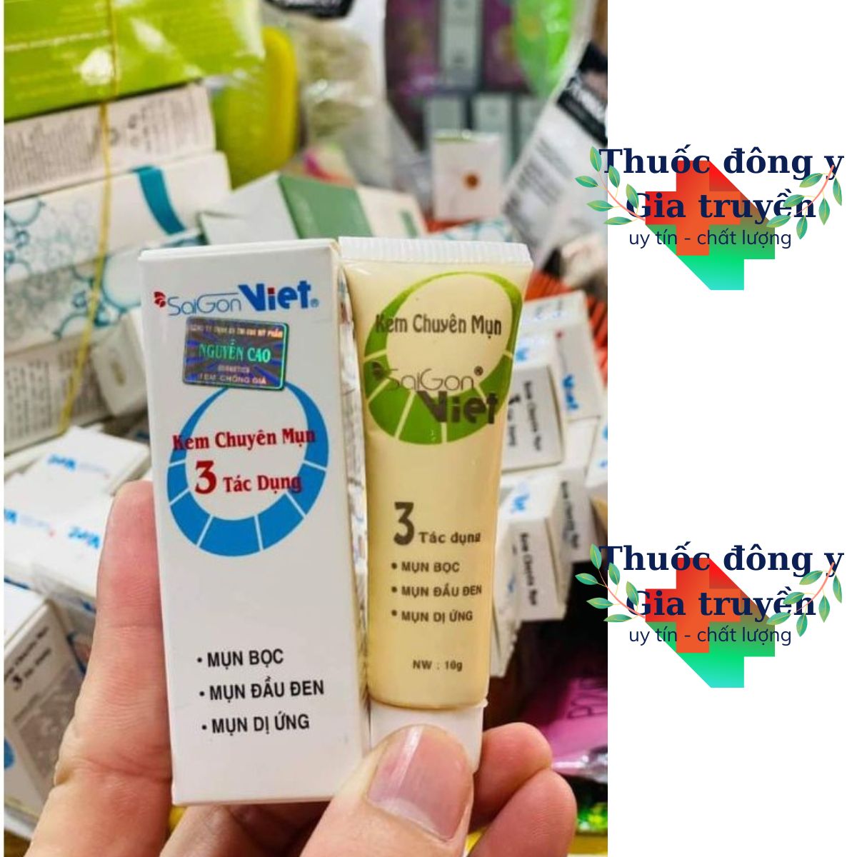 Kem ngừa mụn chuyên sâu sài gòn việt - kem ngừa mụn 3 tác động, loại bỏ mụn, mụn bọc, mụn đầu đen, mụn dị ứng, ngừa thâm, sáng da - an toàn, hiệu quả